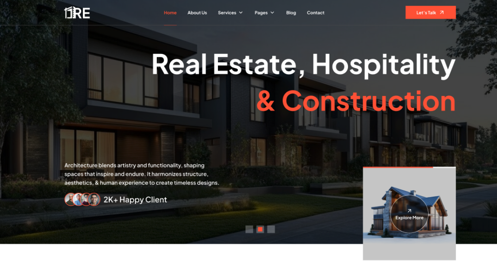 Real Estate Theme Design & Development